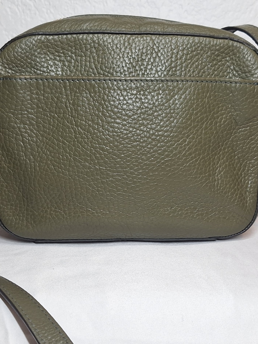 Authentic Fossil Gemma Pebbled Leather Crossbody Bag – Olive Green - Picture 6 of 16